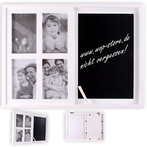 Memoboard MemoPad aus Holz in weiß mit Kreide