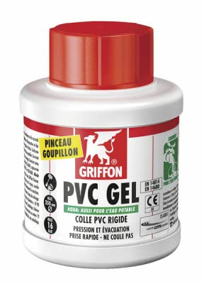 Griffon - Colle PVC GEL AQUA bidon 250ml avec pinceau - GRIFFON : 6140214