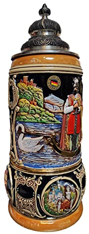 KING Chope de bière allemande Lohengrin réplique de 1888 2 litres, Limitaet 2001