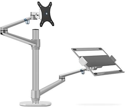 Thingy Club Monitor- und Laptophalterung mit zwei Armen, für Bildschirmdiagonale bis 76,2 cm (30 Zoll) und 30–43,2 cm (12-17 Zoll) Laptop