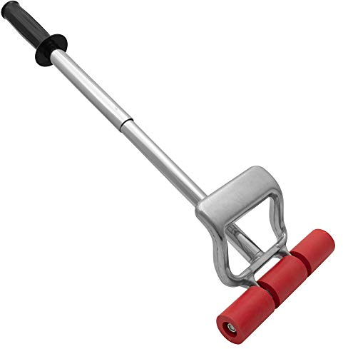 Ausziehbare robuste Boden- und Wandwalze für Laminat, LVP, Furnier, Linoleum, Teppich, Fliesen und Wandbeläge, 18,5 cm breit mit einem 43,2 cm langen Griff, der sich auf 68,6 cm ausziehen lässt