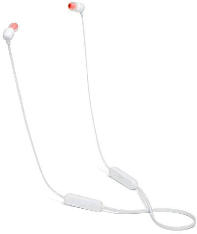 JBL Tune 115 BT In-Ear Bluetooth-Kopfhörer - Weiß – Kabellose Ohrhörer mit integriertem Mikrofon – Bis zu 8 Stunden Akkulaufzeit mit einer Ladung – Mit Nackenbügel