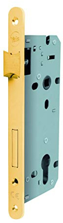 Yale Serratura per porte in legno Y52X00350S2 nickel satinato, bordi quadri, entrata 35 mm