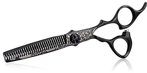 PURPLEBIRD Fobici per sfoltire Capelli, Puplebird Forbici Parrucchiere Professionali da 6 pollici Forbici texture capelli per barbieri,parruchieri,uomici,donna con finitura in Damasco