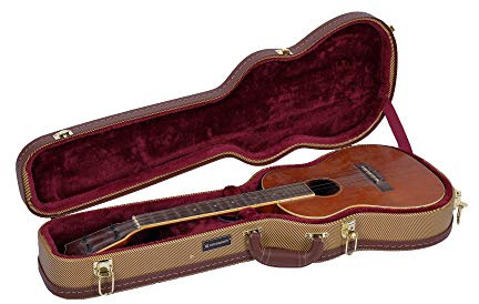 Crossrock Hartschalenkoffer aus Holz für Bariton-Ukulelenkoffer, Vinyl-Tweed (CRW620BUTW)