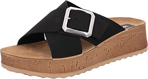Rohde Damen Cortona Hausschuh, 90 schwarz, 41 EU