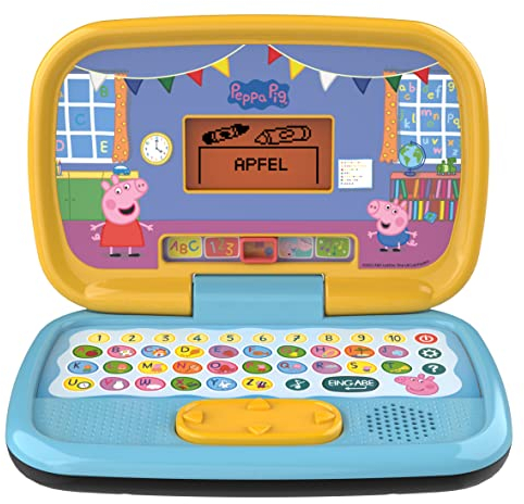 Vtech Peppas Lernlaptop – Lerncomputer mit ABC-Tastatur und verschiedenen Lerninhalten mit den Themen Buchstaben und Wörter, Zahlen, Logik, Spiele und Musik – Für Kinder von 3-6 Jahren