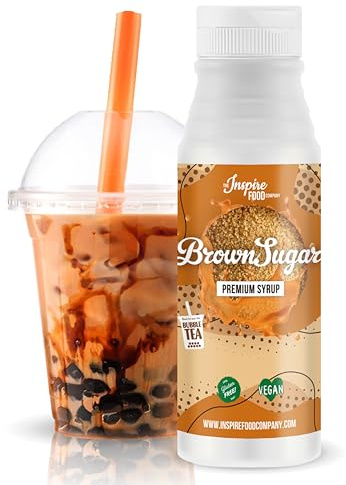 The Inspire Food Company | Sirope para Bubble Tea - 300ml - Azúcar moreno - Sin colorantes artificiales - 100% Vegano y Sin Gluten