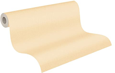 A.S. Création Unitapete Beige Gelb - Livingwalls House of Turnowsky 389022 - Einfarbige Tapete Vliestapete - 10,05 m x 0,53 m Made in Germany
