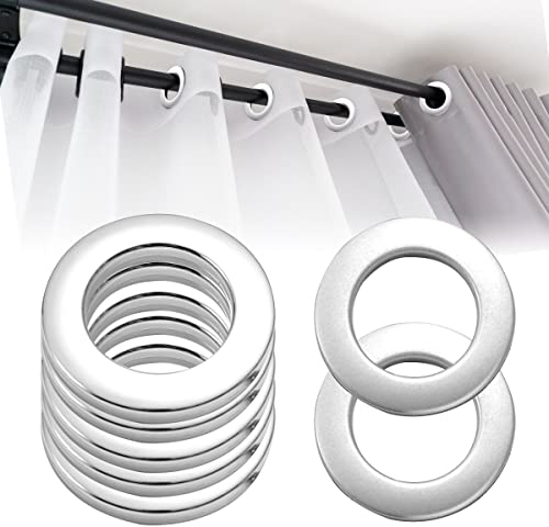 20 Piezas Anillos de Cortina ABS Plásticas Anillas para Cortinas 33mm Diámetro Interno DIY Argollas para Cortinas Redondos Ollaos para Cortinas para Cortinas de Tela Sala Baño Dormitorio, Plata