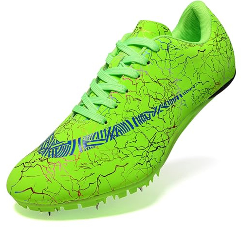 AOLEXWU Track Spikes Shoes Field Distance Running Men's Spikes Sprint Sneakers Athletic Race Jumping Breathable Training Lightweight Track Shoes for Mens Girls Women