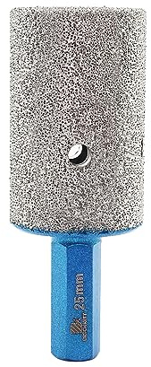 Diamant Fingerfräser 25mm - BRSCHNITT Diamantfräser Vergrößerung Vorhandener Löcher in Porzellan Keramik Fliesen Marmor Granit Sechseckiger Griff