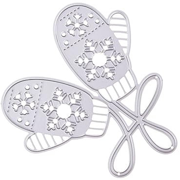 FOMIYES DIY Stanzschablone, Weihnachtsstanzen, Stanzschablone Weihnachten, Stanzschablonen aus Metall für Kunsthandwerk (Weihnachtshandschuh)