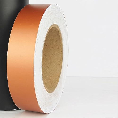 50m Selbstklebende Bordüre Tapete, PVC wasserdichte Tapete Bordüre Dekoration, Türrahmen Wandkantenschutz Home Wanddekoration for Wohnzimmer Badezimmer Küche Fliesen (Color : Rose Gold, Size : W: 0.