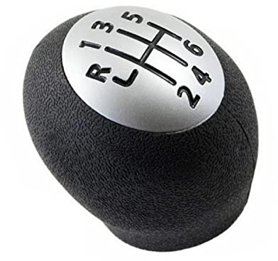 Pommeau Noir et Gris de Levier de 6 Vitesses compatible avec DOKKER DUSTER LODGY INTERSTAR NV400 MOVANO VIVARO CLIO III ESPACE IV LAGUNA II SCENIC MASTER II III TRAFIC - 2031234014202