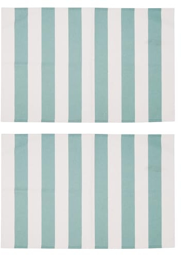 Vinthera Okapi Set 2 Manteles Individuales a Rayas 20% Algodon 80% Poliester, 33 x 45 cm