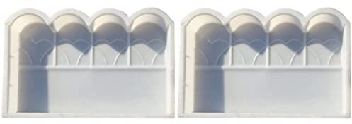 2 PCS Clôture De Jardin Brique Bordure De Jardin Moule De Bordure De Paysage Bordure Moule Bordures De Pelouse Moule Moule Brique Simulée /2124 (Color : As Shown, Size : 40X25cmx2pcs)