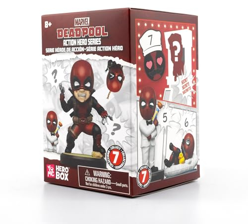 YuMe Deadpool Hero Box Action Series - Featuring Several Figure Collectables in Fun Action Poses for Children and Adults Ages 8 and up, Action Figures from the Marvel Deadpool