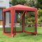 Rantry Tenda per Feste con Pareti Laterali in Rete 2x2 m HDPE, Gazebo da Giardino Pieghevole, Gazebo Esterno per Giardino Balcone Terrazzo