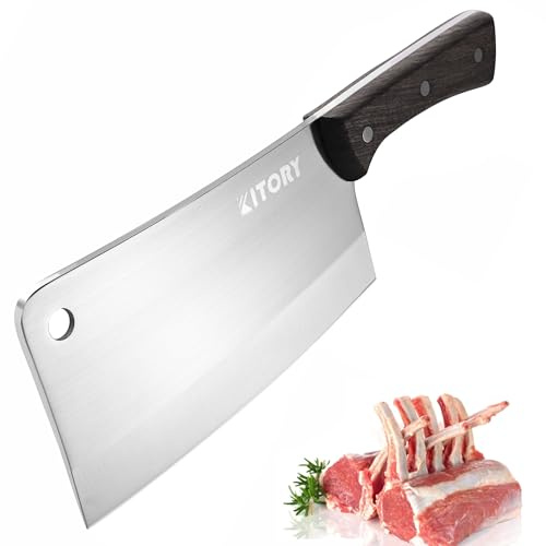 Meat Cleaver 7, Chinese Chef Kitchen knife, for meat and bones, versile blade, full tang, wood handle