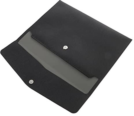 NUOBESTY Leder Dokumentenhalter Aktenordner Aktentasche Tragbar Mit Druckknopf Für Dokumente Verträge Rechnungen Kontoauszüge Karten Schecks Organizer