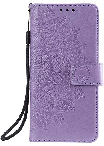 Reevermap for Samsung A17 5G Case for Galaxy A17 4G Protective Samsung A26 5G Case Wallet Phone Case Flip PU Leather Card Holder Mandala Magnetic Stand Cover for Samsung Galaxy A17/ A16, Purple