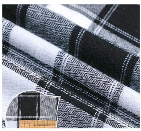 Karierter Baumwollstoff Tartan Stoff Meterware Verschiedene Karomuster DIY | Der Stoff überzeugt mit zeitlosem Karo-Design und eignet sich ideal für kreative Näh- und DIY-Projekte.