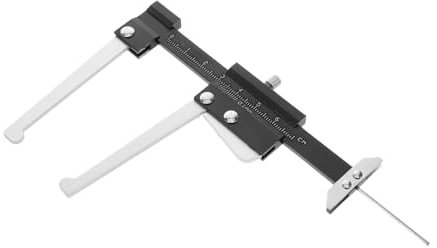TOPPERFUN Jauge de Profondeur de Bande de Roulement pour Pneus, Étrier de Mesure en Alliage, Mesure Précise et Rapide, Entretien Automobile et Réparation