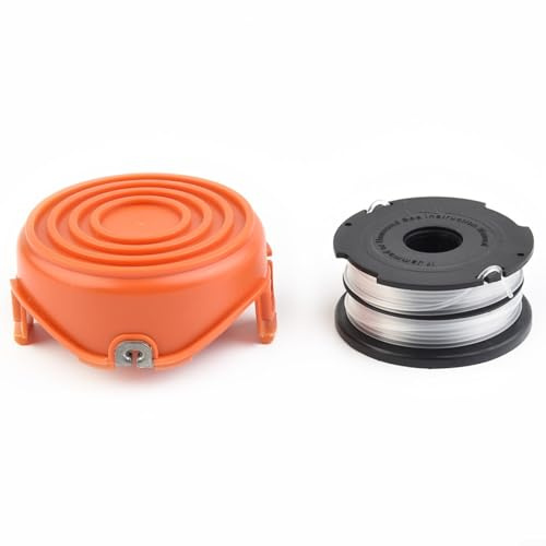 RichVibe Trimmer Spool, Spool Line with Cover, Trimmer Replacement Spool Line with Spool Cover For Black & Decker GL675 GL680 GL685 GL686 GL687 GL690 Grass Trimmer Accessories(1set)
