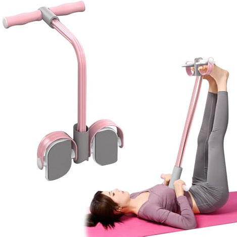 Bauchtrainer,Sit-Up Trainingsgeräte Bodybuilding Expander Ganzkörpertrainer für Zuhause 6 Tubes Elastische Zugseil Multifunktions,Bauchformer,Oberschenkeltrainer,Pedal Widerstandsband