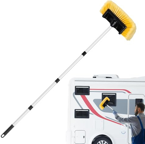 Cepillo de lavado de coche – Herramienta extensible de barrido automático | Cepillo largo de lavado de coche para el hogar, ciegas, ventilador de techo, cocina, remolque, techo, parabrisas, RV
