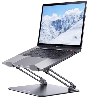 UGREEN Laptop Stand for Desk, Adjustable Laptop Riser with Heat Vent | Ergonomic Lightweight Foldable Laptop Stand Compatible with MacBook Pro/Air/Neo, LOQ/IdeaPad, Surface, All Notebooks 10-16.2