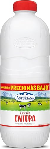 Central Lechera Asturiana Leche Entera, Botella 2.2L (Paquete de 6)