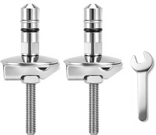 SLIAXINT 2 Piezas Bisagras Tapa WC,Tornillos Tapa WC Fijación para Asiento | Bisagra para Asiento Compatible con Haro y Luvett,Material de Acero Inoxidable,M6 × 71 mm(Plata)