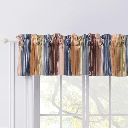 Greenland Home Fashions Katy Mantovana per Finestra, Cotone, Rosso, W 16 x L 84 (1 Panels)