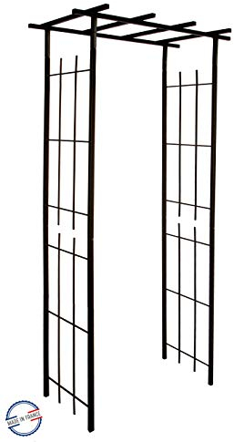 Louis Moulin Pergola Schmales Vierkantrohr für Kletterpflanzen, Eisen, antik, 97 x 40 x 198 cm, 3046