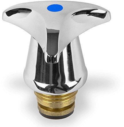 Stabilo-Sanitaer Hahnoberteil 1/2 Zoll blau Ventiloberteil Ventileinsatz Oberteil Messing Kaltwasser mit Sterngriff Ersatzteil Armatur Wasserhahn