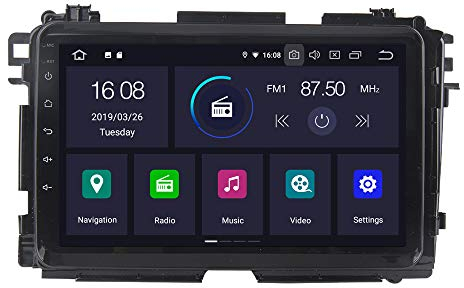 RoverOne Android Sistema Navegación GPS del Coche para Honda Vezel HRV HR-V 2014-2017 con Autoradio Radio estéreo Bluetooth MirrorLink Sistema Multimedia