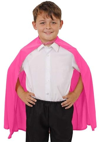 Barns rosa superhjälte-cape halloween fin klänning kostym personlig accessoar idealisk för komiska bokkaraktärer, super villor, bok vecka