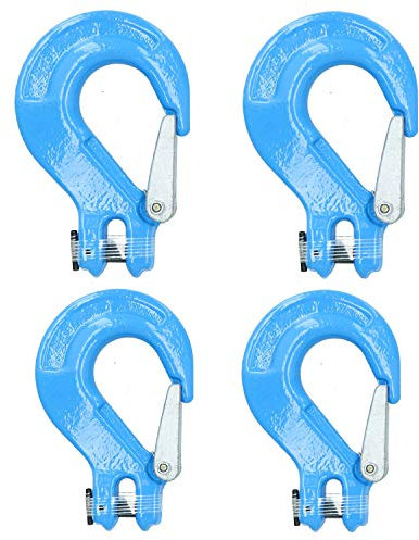 AB Tools Clevis Sling Hook Safety Catch Max Lifting Capacity 2 Ton For 8mm Chain 4pk