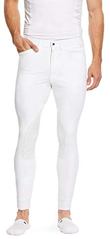 ARIAT Tri Factor Knee Grip Pantalon d'équitation pour Homme Blanc Taille 98 (34L)