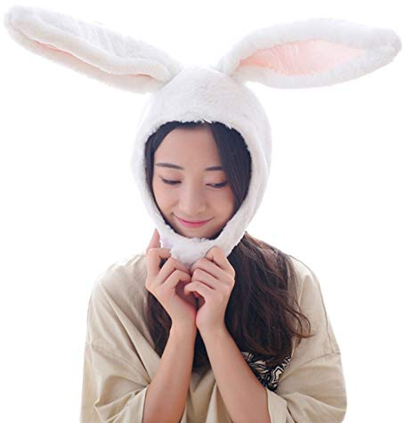 Kaninchen Hut mit Ohren Lustige Plüsch Hase Ohren Kappe Lustige Spielzeug Bunny Hat Kaninchen Hutes Plüsch Häschen Hut Kaninchen Kostüm Foto Booth Requisiten Geschenk für Kinder Mädchen Freundin