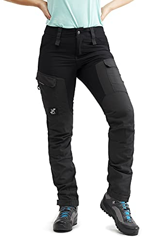 RevolutionRace Damen RVRC GP Pants, Hose zum Wandern und für viele Outdoor-Aktivitäten, Jet Black, L