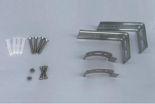 Blinds Clamp Brackets Wall Mount 1 1/2 Inch C Clamp Brackets (2 pcs) for Roller Shade, Zebra Blinds.
