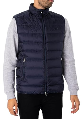 GANT lätt vadderad dunväst för män, kvällsblå, Kvällsblå, XS