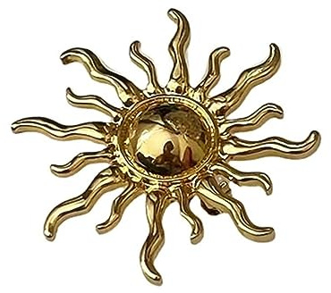 YAHOYA Mode Sonne Mental Retro Frauen Brosche Anstecknadel Sonnenblume Zubehör Schmuck Für Dame Gold Farbe Broschen Anstecknadeln Vintage Kleidung Geschenk