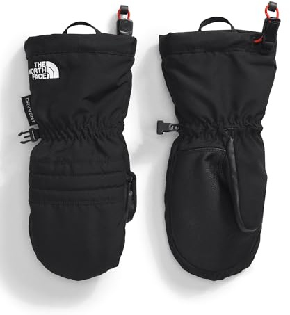 The North Face Little Kids' Montana Insulated Ski Mitt - Touchscreen Compatible Gloves, Water & Wind Resistant, Fleece Lined, TNF Black, Medium