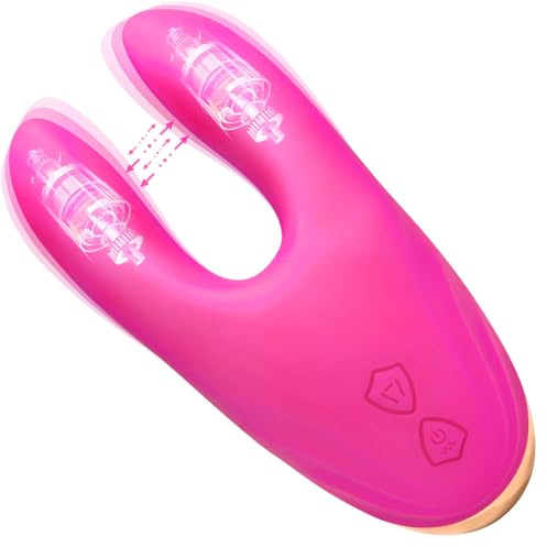 Roluck Vibrator Sex Spielzeug für die Frau,G Punkt Vibratoren mit Brustwarzenmulation für Frauen,Erotik SM Fetisch Brustwarzen Klemmen 10 Vibrationsmodi Paarvibrator Sexspielzeug für Paare