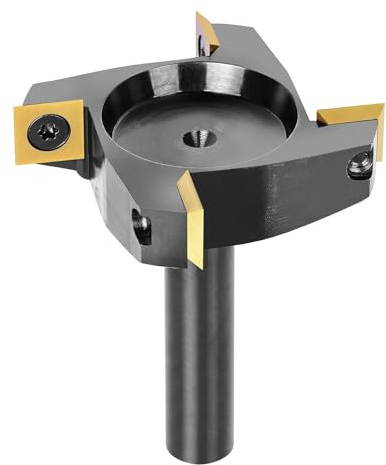 SpeTool Punta per fresa per superfici Spoilboard 2-1/2 Diametro di taglio lastra appiattimento CNC Router Bit 1/2 pollice gambo con rivestimento ATS Inserto in carburo per la lavorazione del legno
