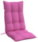 vidaXL Hochlehner Auflagen 4 STK., Hochlehner Auflage mit PP-Hohlfasern, Stuhlauflage mit Gummibänder Bindebänder, Sitzkissen, Rosa Oxford-Gewebe